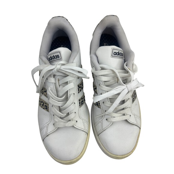 adidas Shoes - Adidas Grand Court Leopard Print White Sneakers FW9778 Womens 8.5 Low Top Shoes